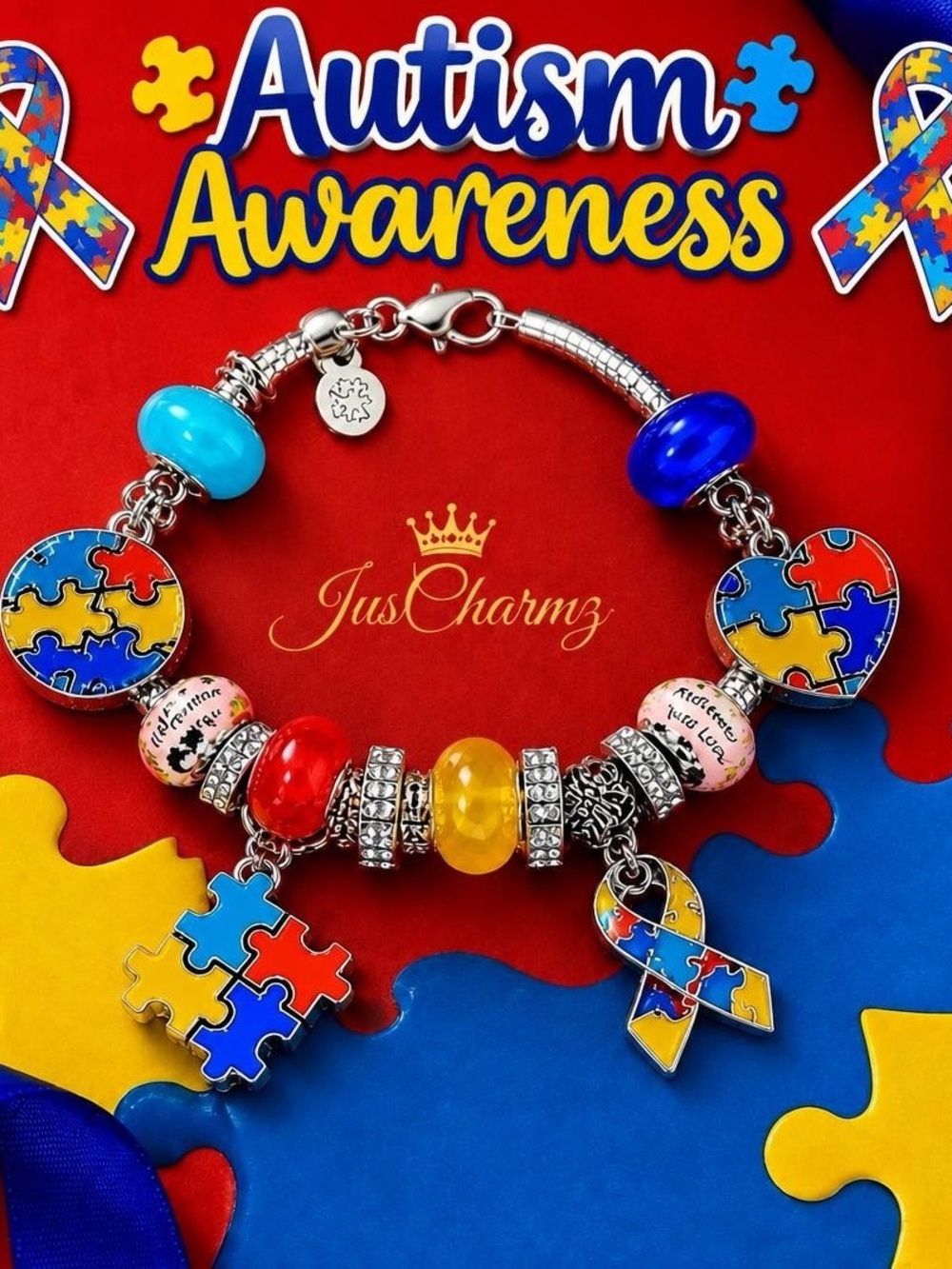 Autism Awareness Charm Bracelet